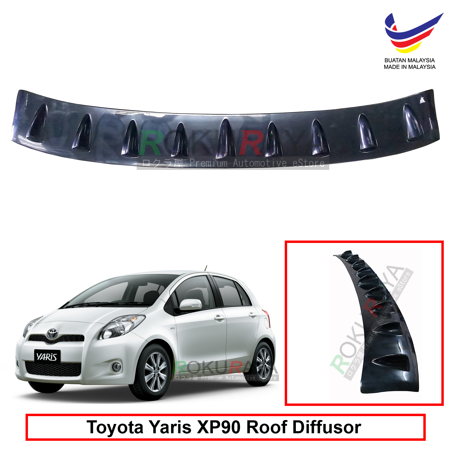 Toyota Yaris XP90 (2nd Gen) 2005-2013 Vortex Generator 